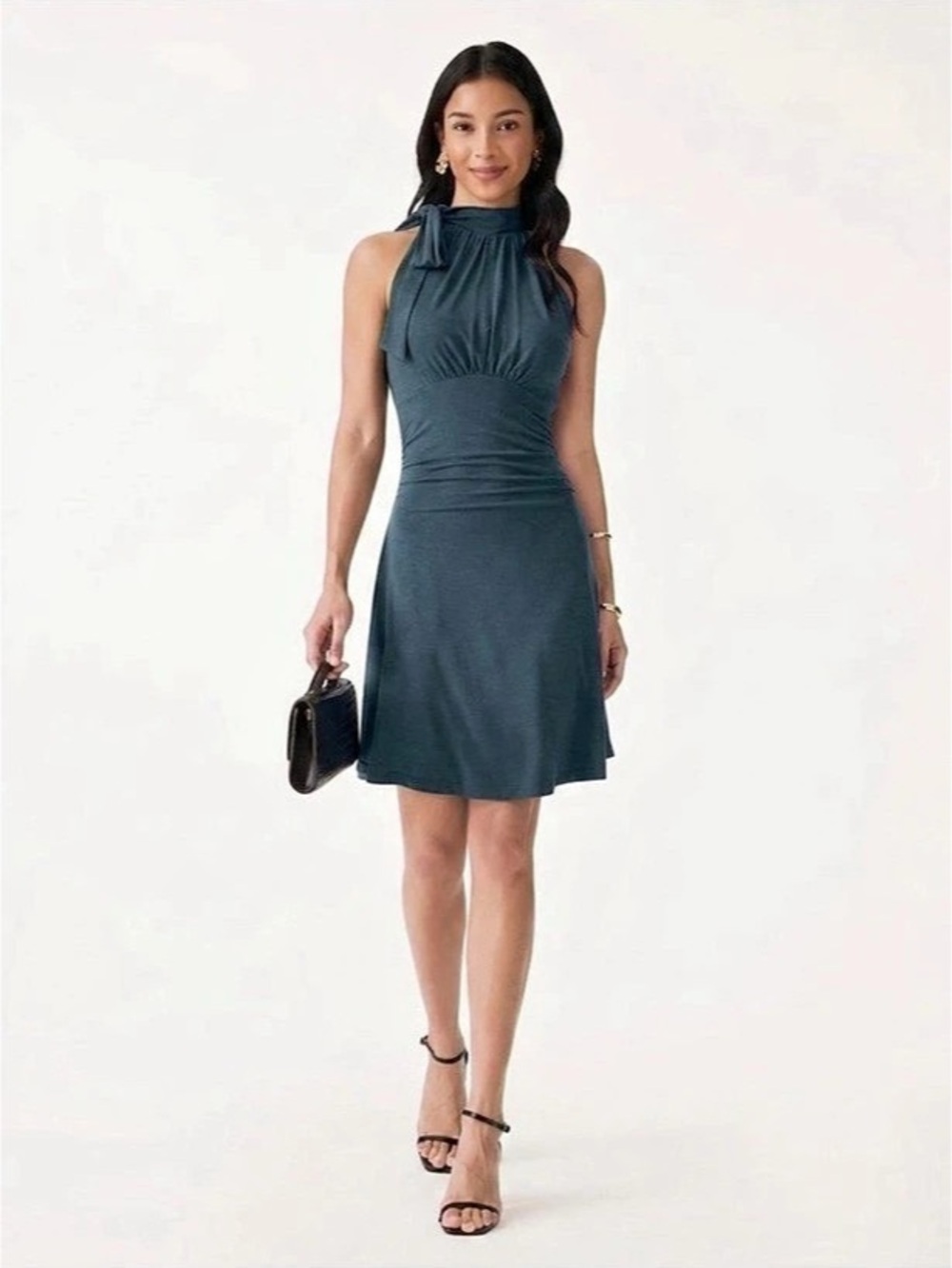 OGL Knee Length Dress in Blue Size Medium NWT